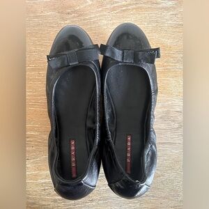 Authentic Prada Leather Ballet Flats size 5.5